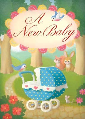 A New Baby Pram Greeting Card by Stephen Mackey - Click Image to Close